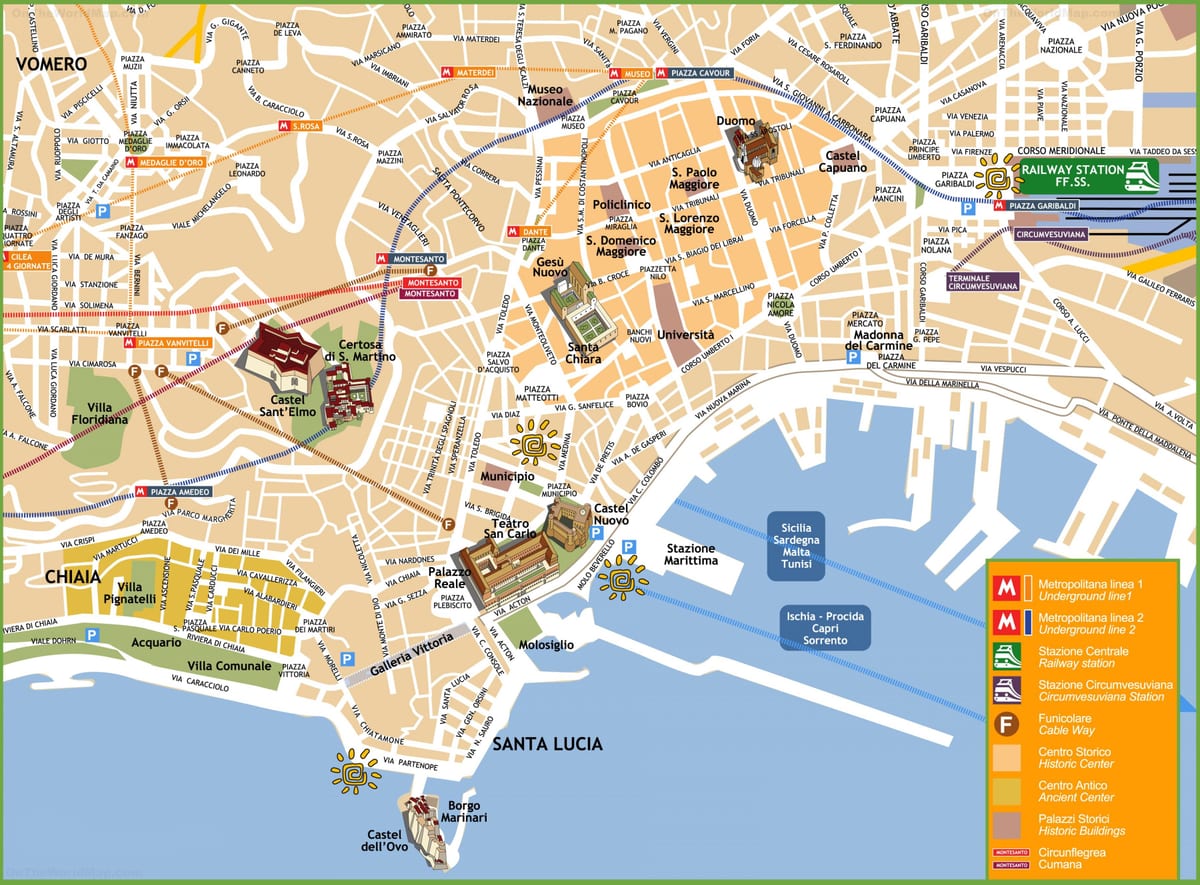 турыстычная карта Напалі